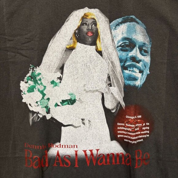 Dennis Rodman Bad As I Wanna Be T-Shirt Size Extra Large - Picture 2 of 5
